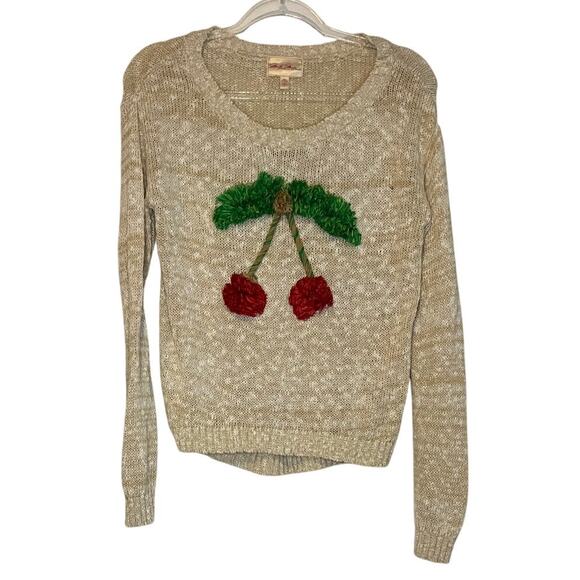 Marilyn Monroe Cherries Sweater Top S - Picture 1 of 3